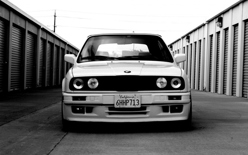 bwm e30, cars, monochrome, black and white