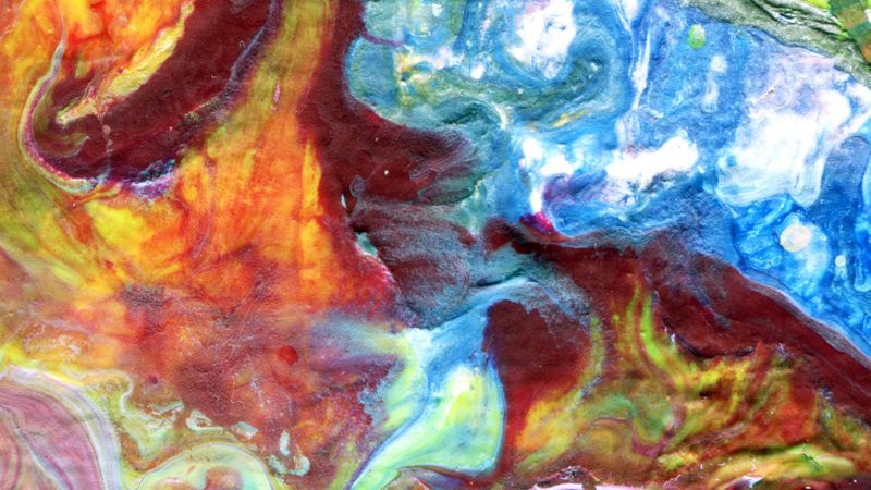 paint, liquid, stains, multicolored, 4k