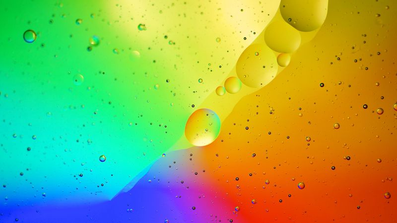 liquid, colorful, macro, bubbles, texture, 4k