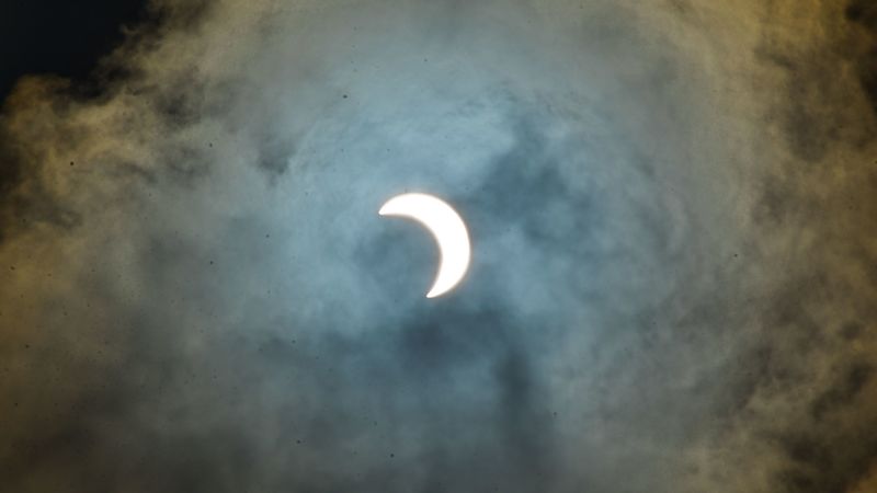 moon, clouds, night, sky, 4k