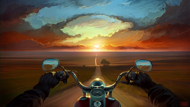 bikes, art, digital art