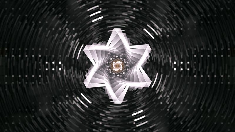 star, fractal, swirling, rotation, abstraction, 4k