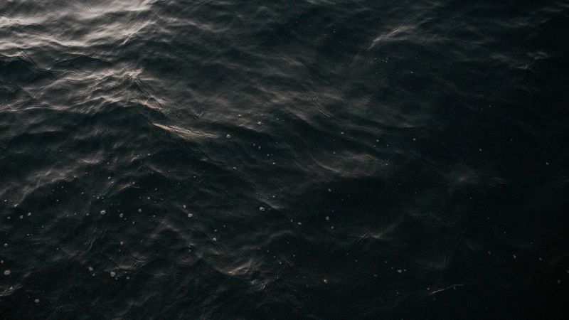 water, waves, dark, surface, 4k