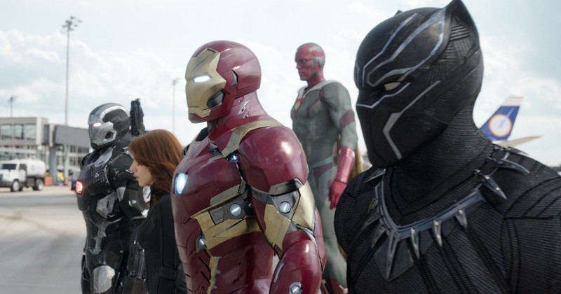 war machine, iron man, vision, black widow, black panther, captain america civil war