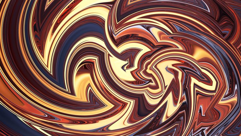 colorful, tangled, fractal, abstraction, 4k