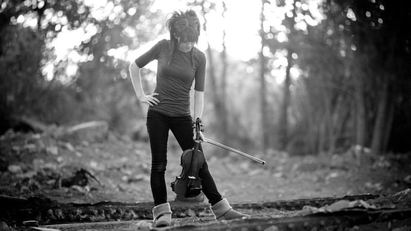girls, music, lindsey stirling, monochrome, black and white