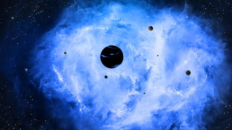 space, planets, nebula, clouds, galaxy, 4k