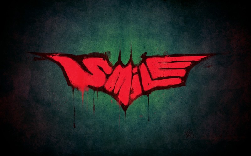 smile, minimalism, typography, batman