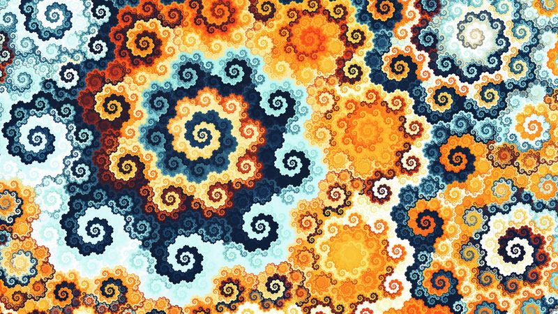 fractal, pattern, colorful, swirling, abstraction, 4k
