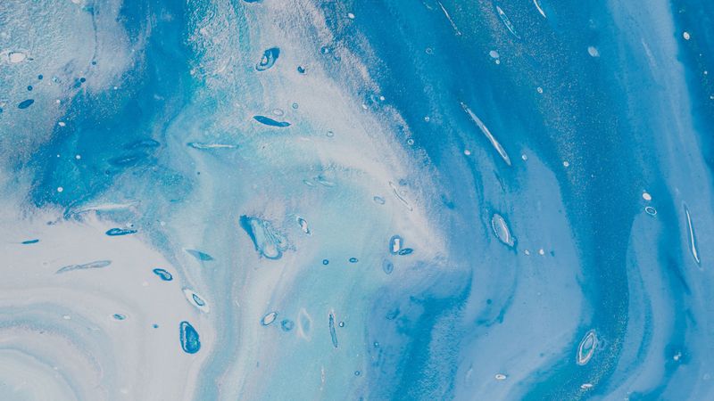 stains, spots, liquid, abstraction, blue, 4k
