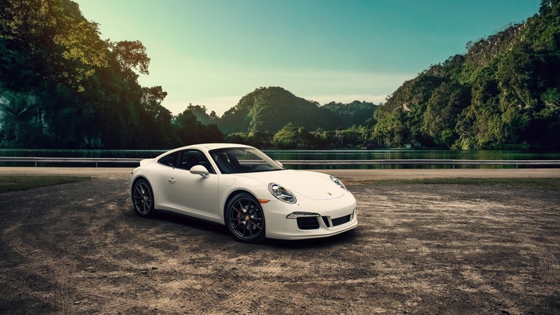 porsche, cars, white