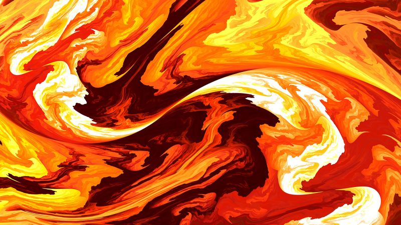 spots, abstraction, fractal, fiery, 4k