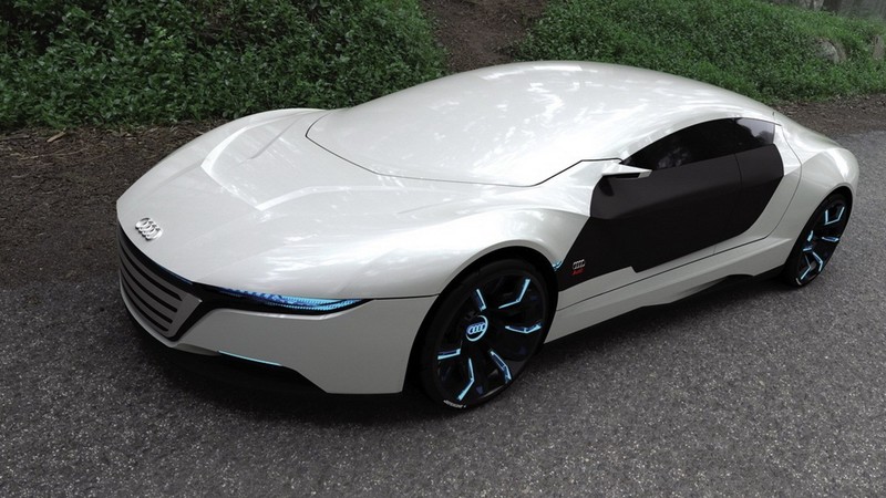 audi, cars, white, concept