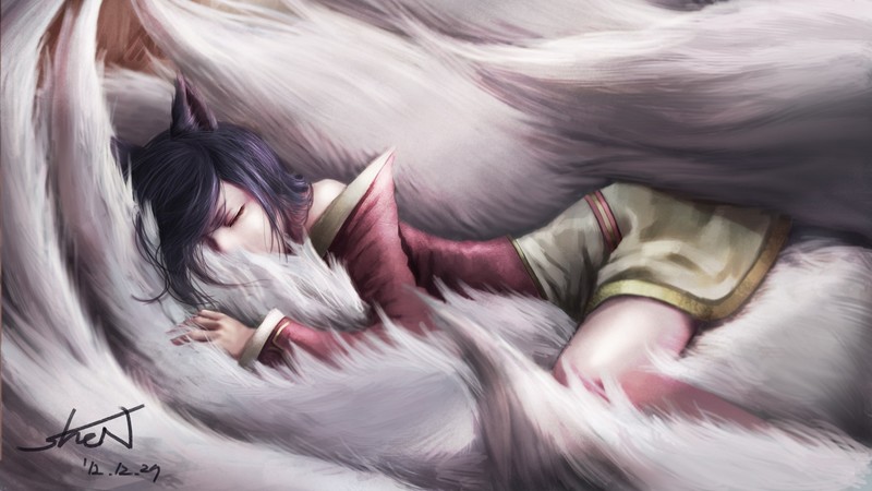 ahri, league of legends, games, anime
