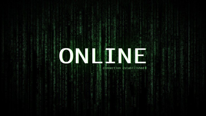 online, matrix, typography