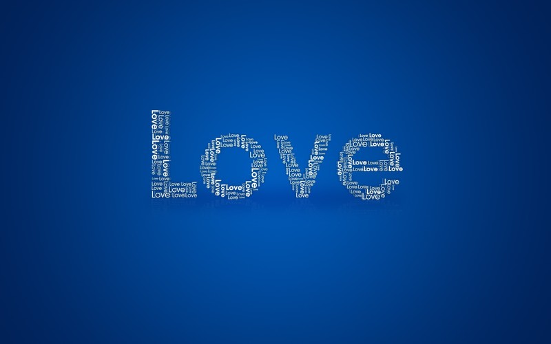 love, typography