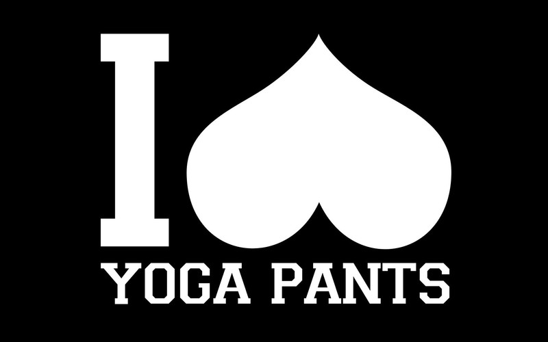 typography, funny, yoga pants