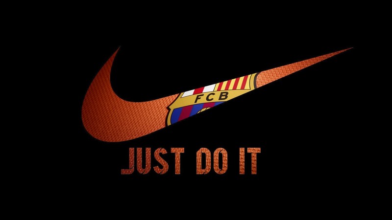 fc barcelona, logo, nike, brand