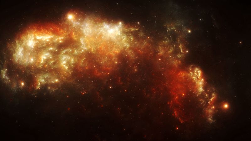 outer space, stars, shroud, shine, 4k