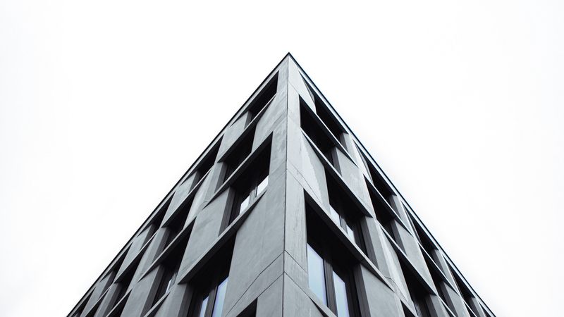 building, facade, corner, windows, architecture, 4k