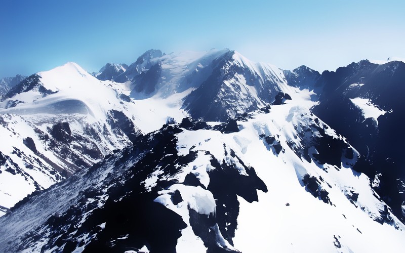snow, white, mountains, nature, hd