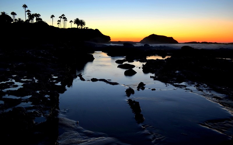 nature, sunset, beach