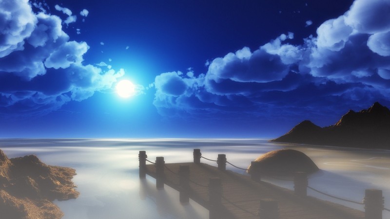 moon, nature, sky, hd