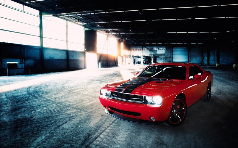 hd, red, dodge challenger, cars