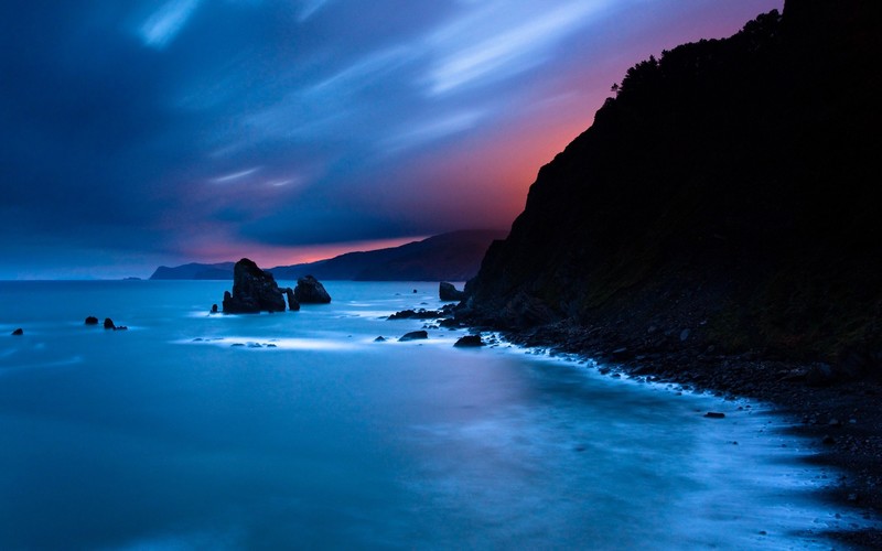 shore, rocks, nature, hd