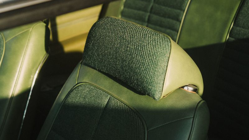 car, seats, leather, green, 4k