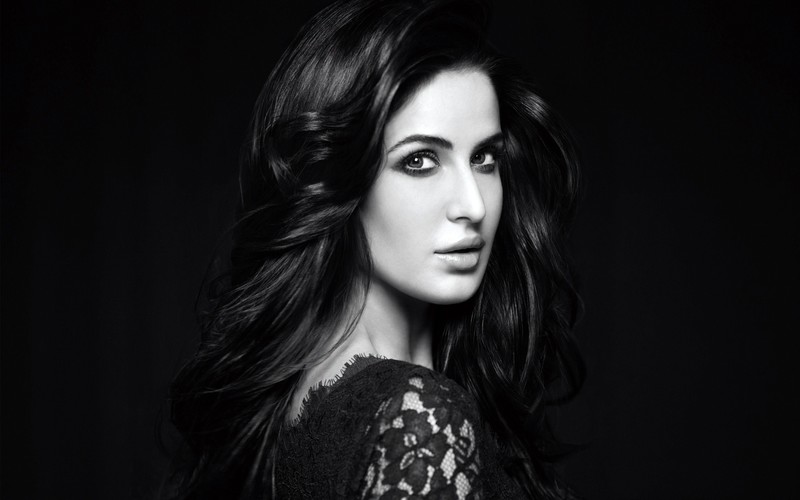 black and white, monochrome, katrina kaif, indian celebrities