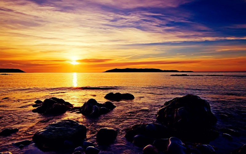 sunrise, beach, hd, nature