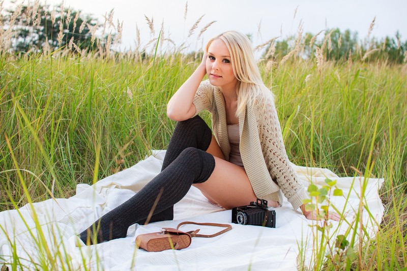 girl, models, fields