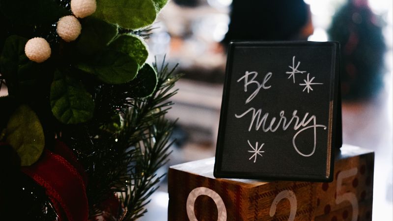 inscription, phrase, christmas, new year, words, 4k