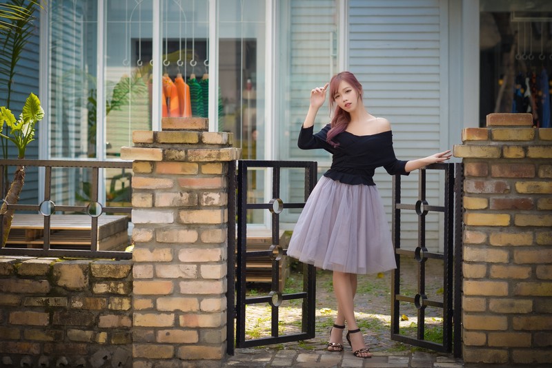 asian, model, girls, outdoor