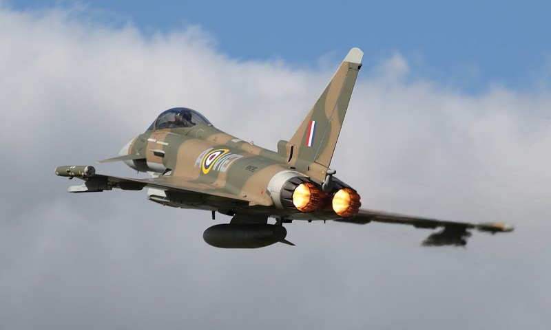 eurofighter typhoon, planes, hd, flight, military