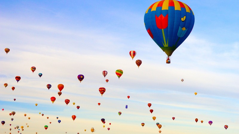 air balloon, nature, colorful