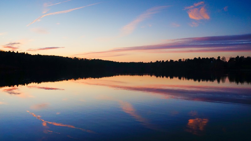 nature, lake, reflections, sky