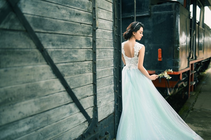 bride, love, white, dress