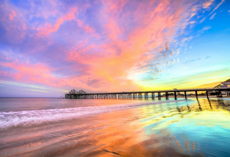 nature, beach, sky, california