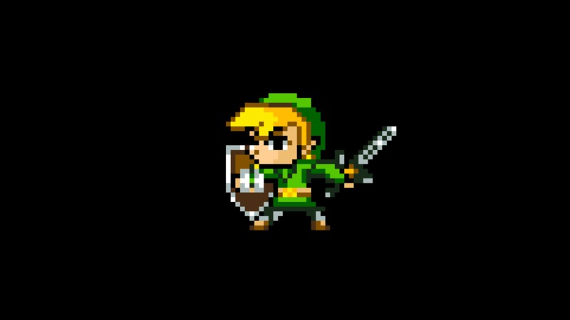 zelda, minimalism, cartoons, 8 bit