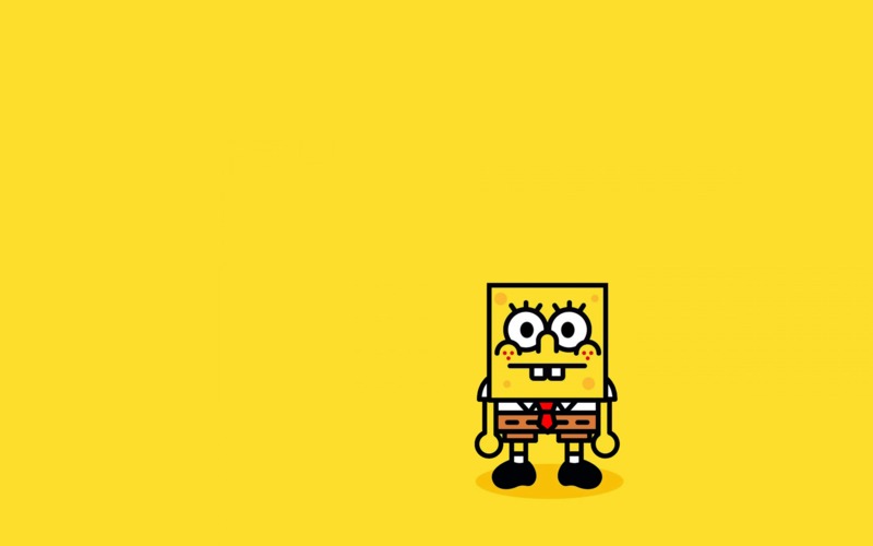 cartoons, spongebob, movies, animated movies, minimalism