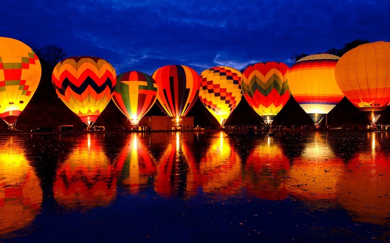 air balloon, nature, colorful