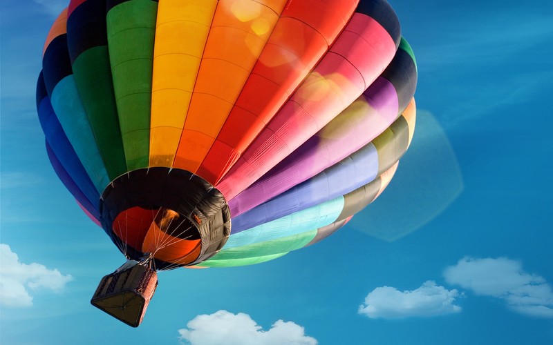 air balloon, nature, colorful