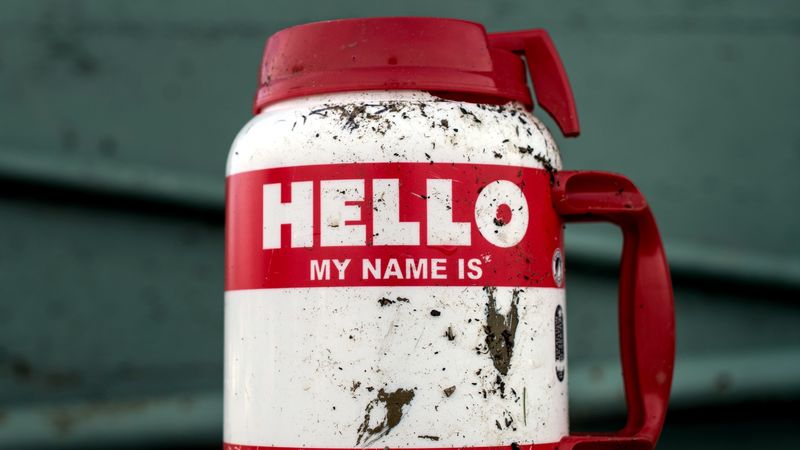 thermos, pitcher, inscription, dirty, spots, 4k