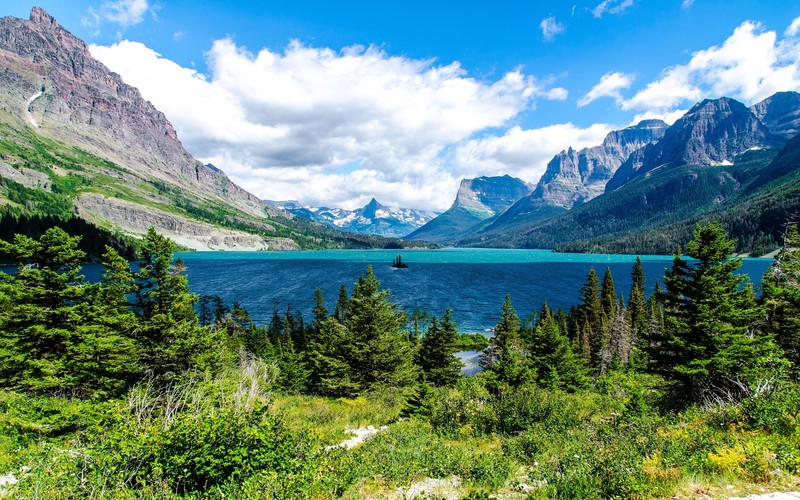 national park, nature, lake