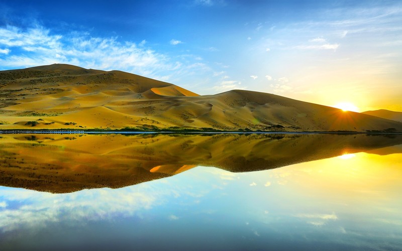 desert, reflections, nature