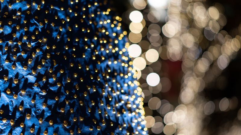 decoration, wall, surface, lights, bokeh, 4k