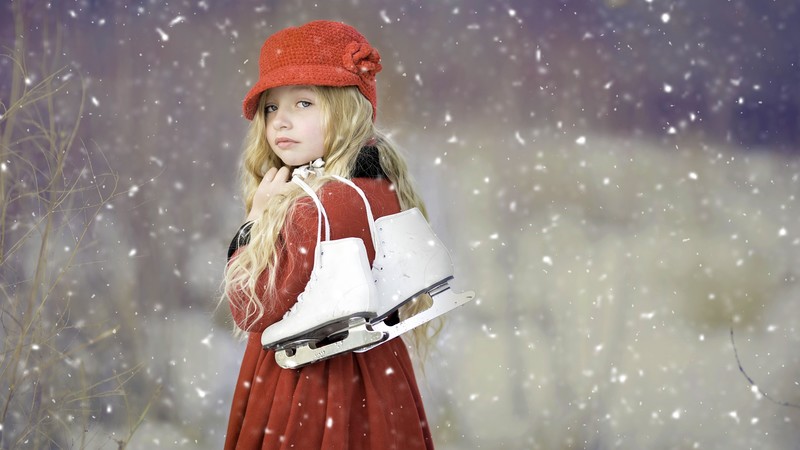 cute, girl, ice