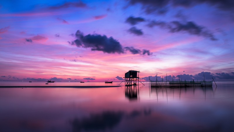 nature, island, sunrise